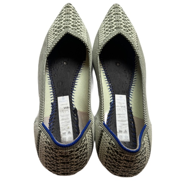 Rothy’s Pistachio Python Pointed Toe Flat Rare Retired Unicorn Size 8 Green - Picture 7 of 13